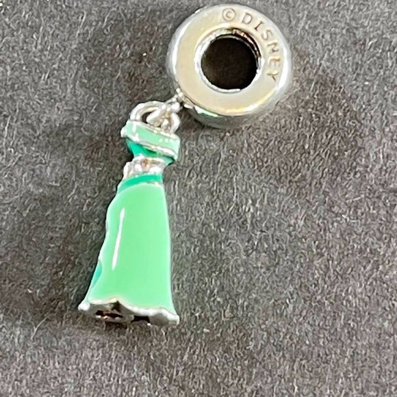 Disney Jasmine Dangling Charm Aladdin Princess Gown Dress Silver Jewelry - Picture 2 of 9